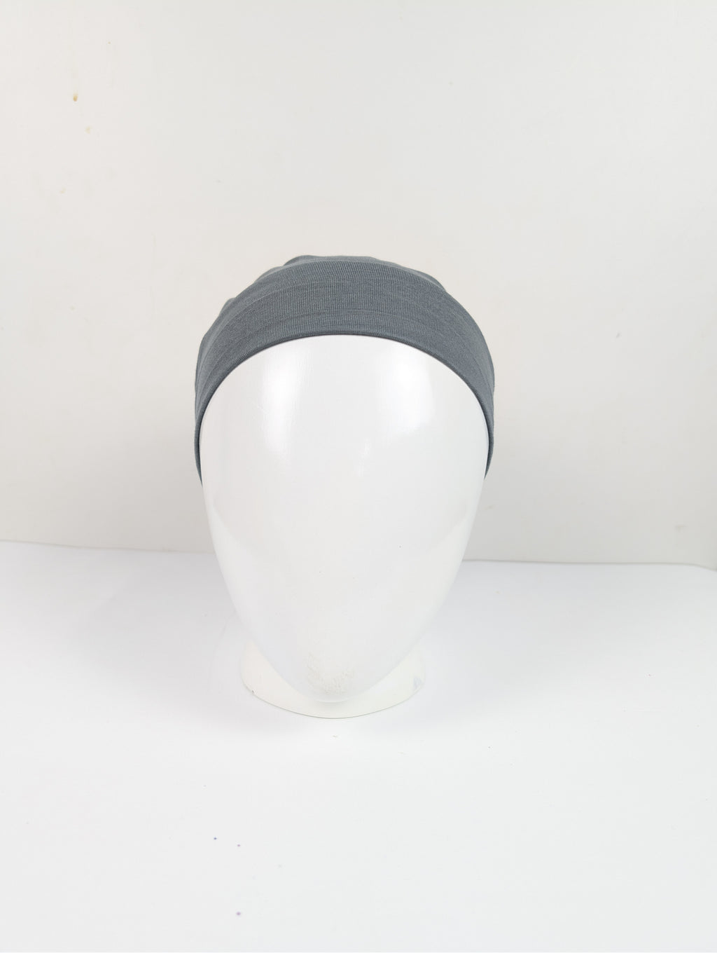 Grey Ruched Tube hijab Cap