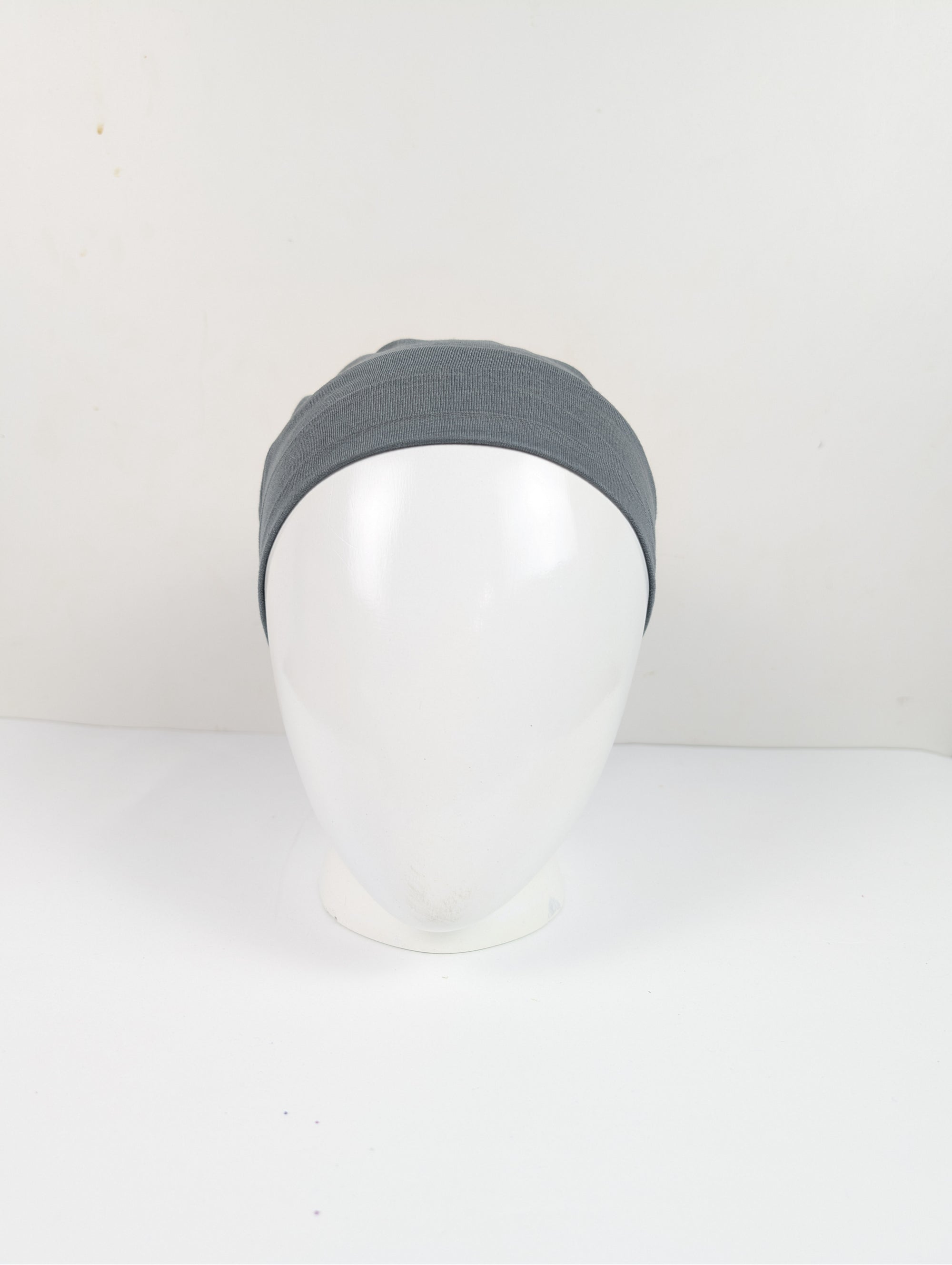 Grey Ruched Tube hijab Cap