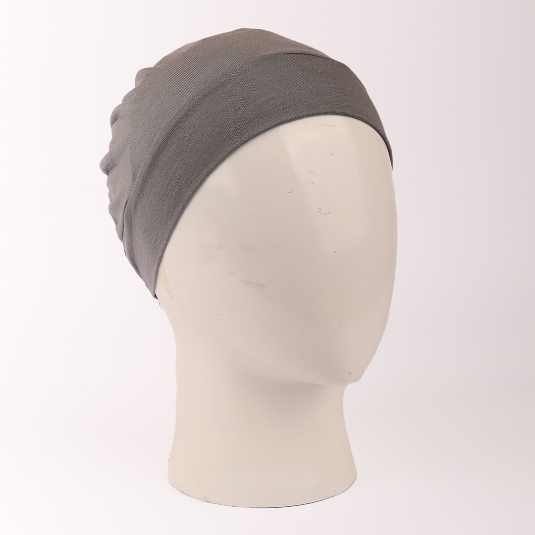 Dark Gray Plain Hijab Cap