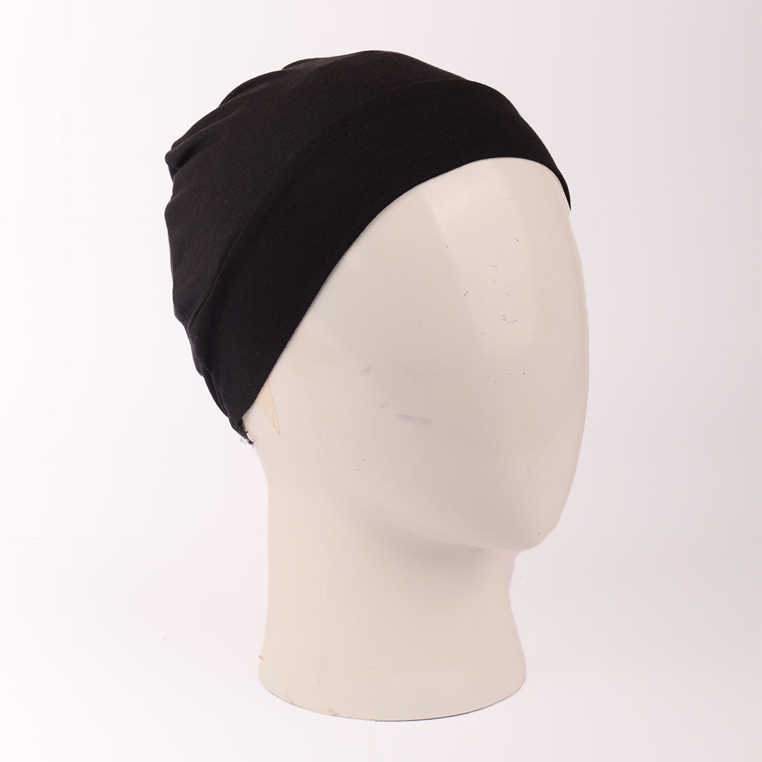 Black Plain Hijab cap Tube