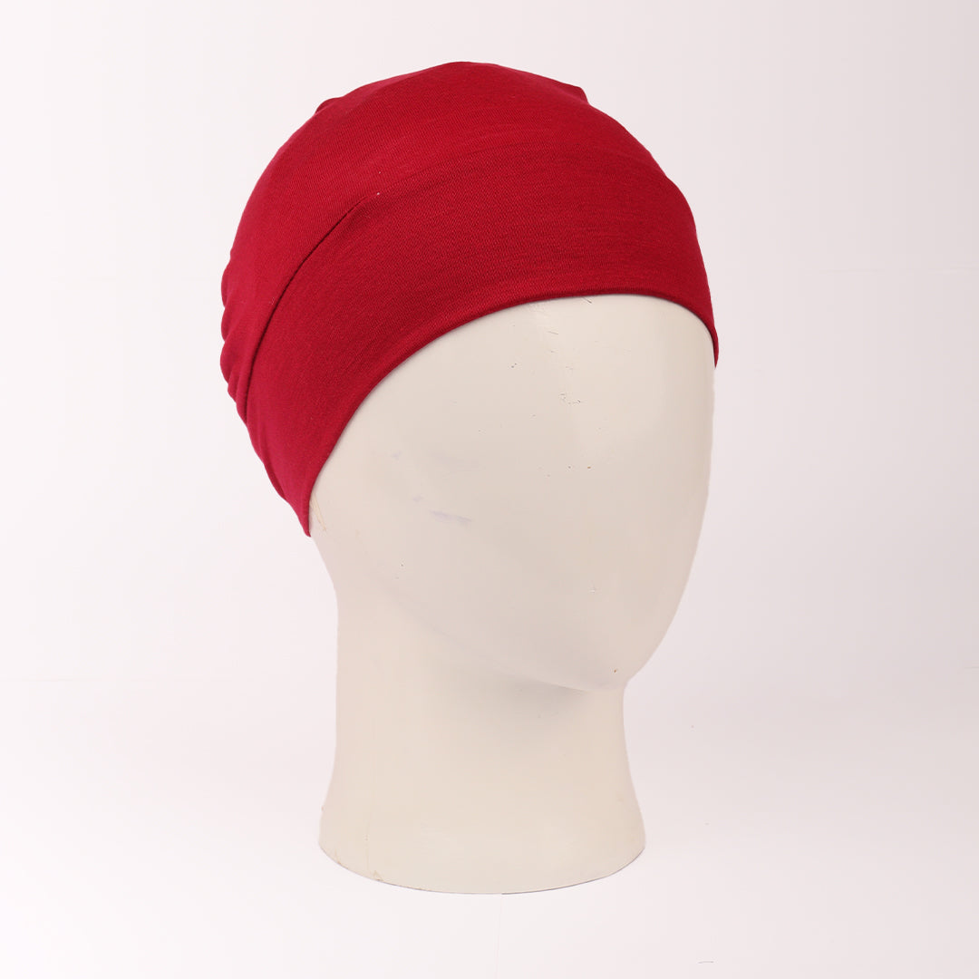 Maroon Plain Hijab Cap