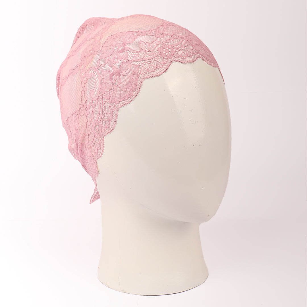 Pink Net Tie back Cap
