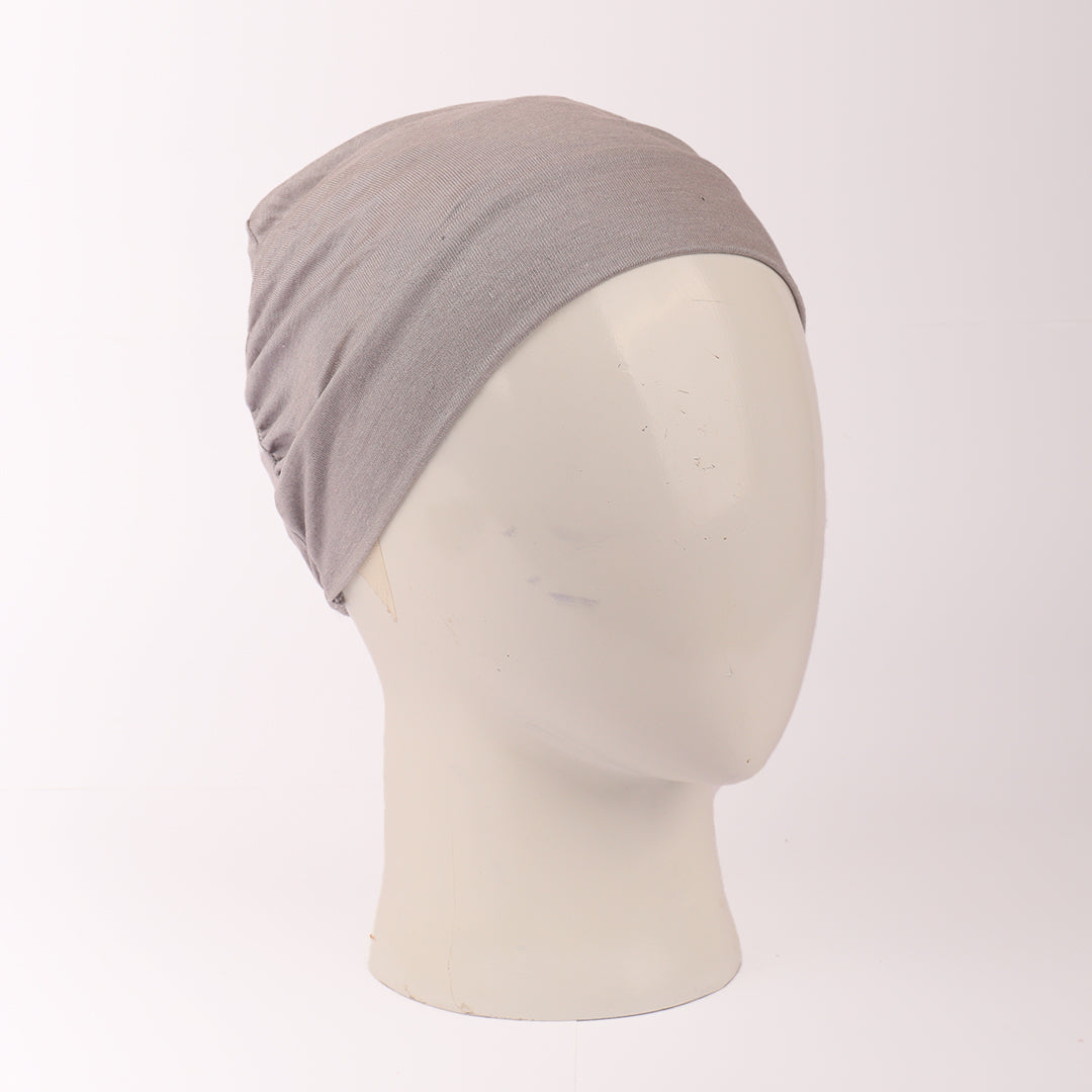 Gray Plain Hijab Cap