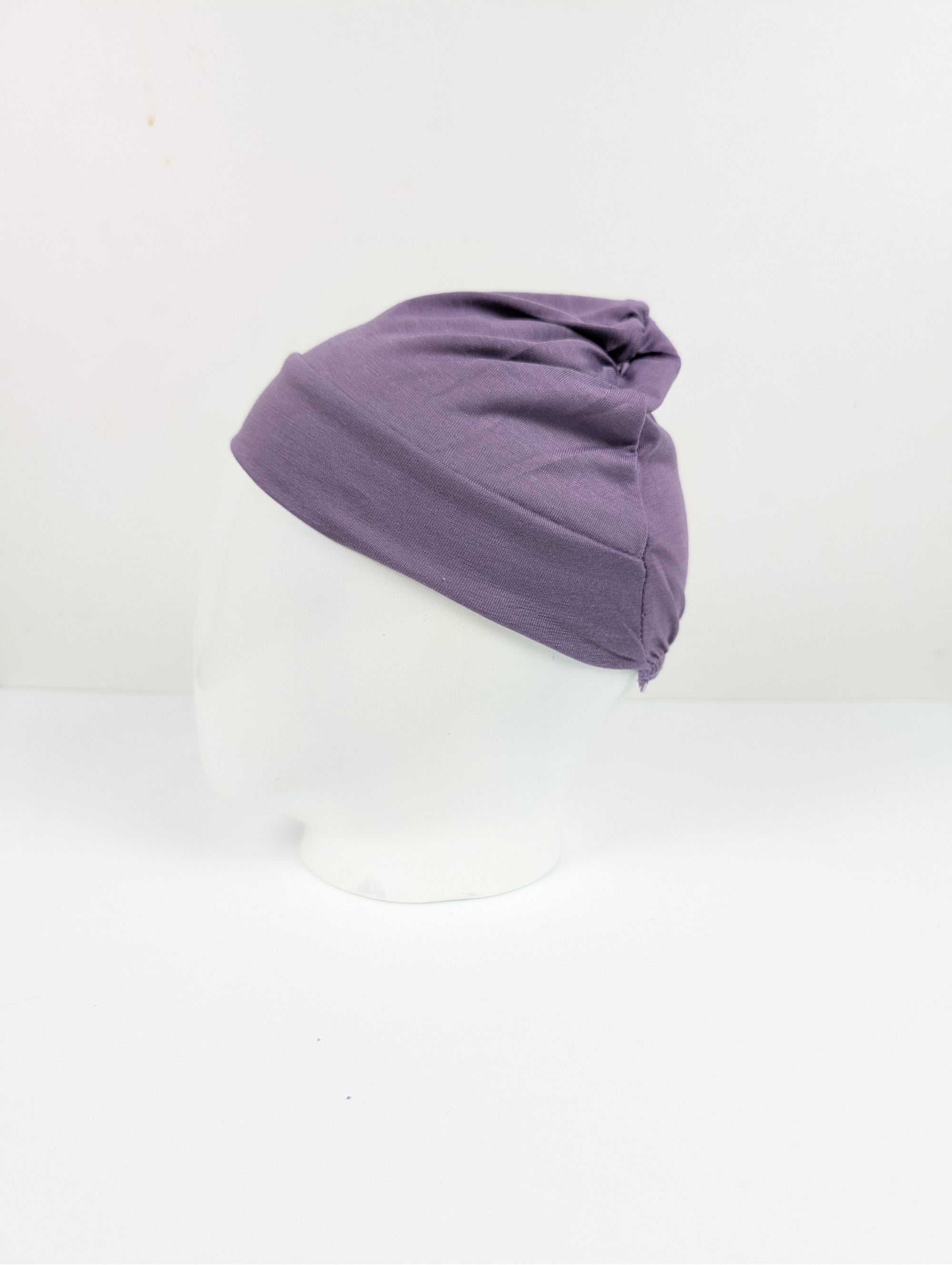Lilac  Ruched Tube hijab Cap