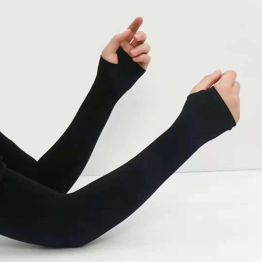 Women’s Modest Arm Sleeves with Thumbhole – Under Abaya & Hijab Sleeves for Daily Wear (Black, White, Skin)