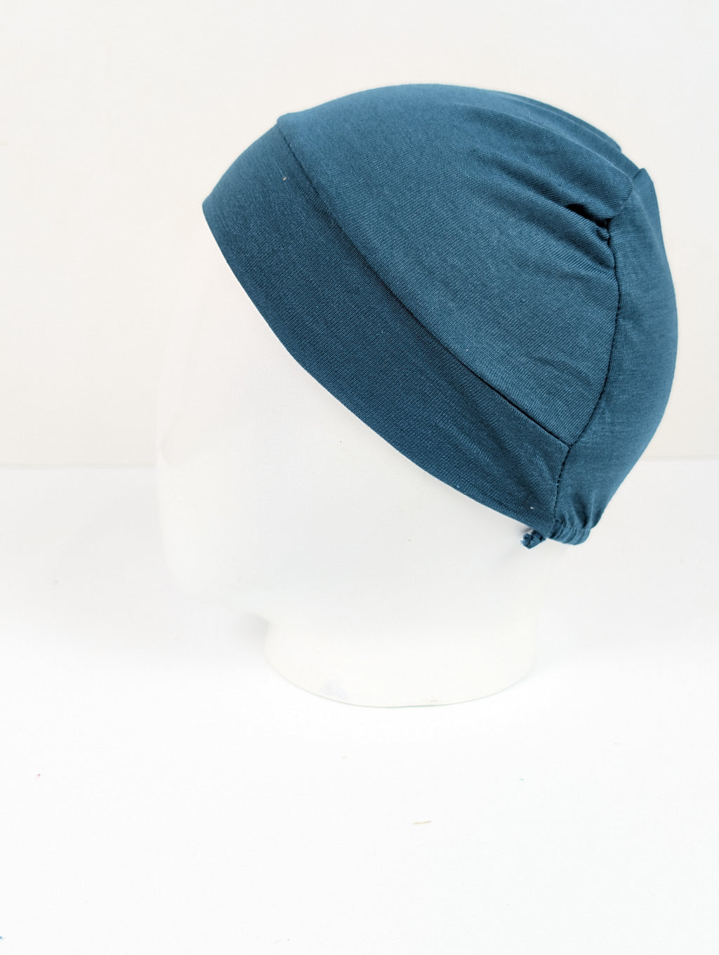 Teal Ruched Tube hijab Cap